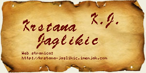 Krstana Jaglikić vizit kartica